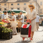 Carucior pentru cumparaturi Grunberg BF206 (rosu) - imagine 4