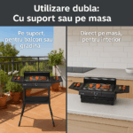 Gratar electric cu picior Zilan ZLN-3789, 2400 W - imagine 7