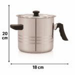 Oala lapte Grunberg GR1518, 3 litri, capac, pereti dubli - imagine 7