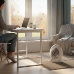 Aeroterma Victronic VC2101, termostat, 2 setari temperatura, 2000W, alb - imagine 2