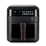 Friteuza air fryer Berlinger Haus BH-9446, 1300W, capacitate 6.3L, temperatura maxima 200 grade, negru