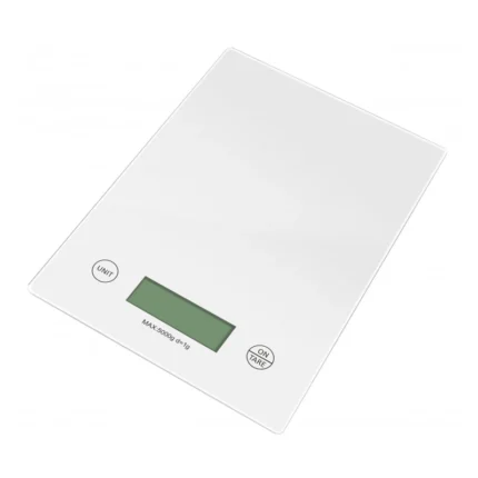 Cantar digital de bucatarie Rosberg RP51651K WHITE, 5 kg, ecran LCD, functie tara, alb