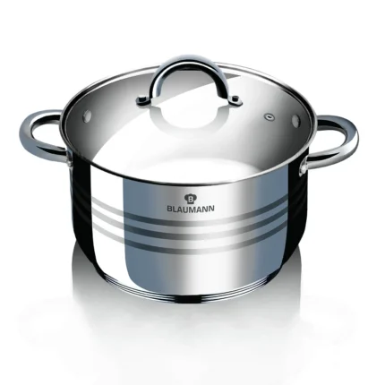 Cratita inox Blaumann BL-1018A, 1.8 L, 16x10.5 cm, capac sticla, manere nituite
