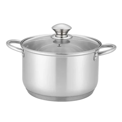 Cratita inox cu capac Swiss Z Line ZSC-1222, 4.6 litri, 22 cm, manere inox