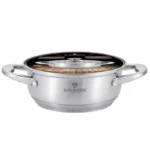 Cratita joasa din inox cu capac Blaumann BL-3308A, 20x7 cm, 2 litri - imagine 2