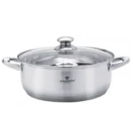 Cratita joasa din inox cu capac Blaumann BL-3308A, 20x7 cm, 2 litri
