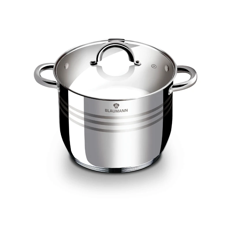 Oala-inox-Blaumann-BL-1007A.webp Oala inox Blaumann BL-1007A, 3.2 L, 18x13 cm, capac sticla, manere nituite - imagine 1